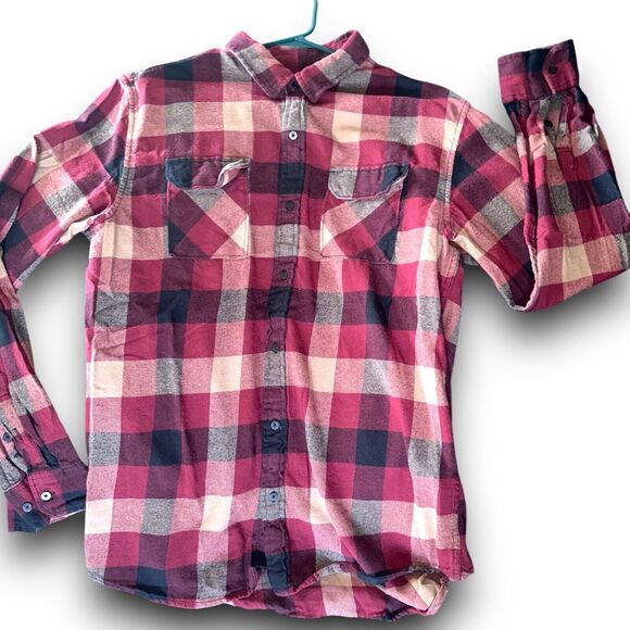 Checkered Plaid Cotton Button Down Tavern Grunge Flannel Mens XL Lumberjack - Picture 3 of 16